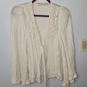 Jens Pirate Booty Cotton Gauze Ruffle Bohemian Top